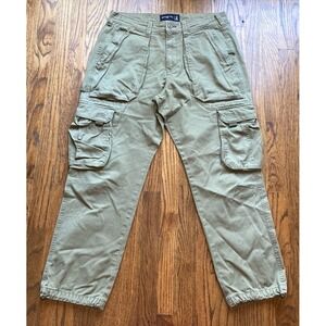 Abercrombie & Fitch Cargo Pants Mens 32x30 Olive Green Military Vintage Y2K
